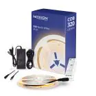 Noxion LED Strip Naga 5 Meter Komplet sæt - Smart Wifi - 24V - 320LEDs/m - COB - 8W/m - 930 Varm Hvid | 8mm - IP20 - Bedste Farvegengivelse